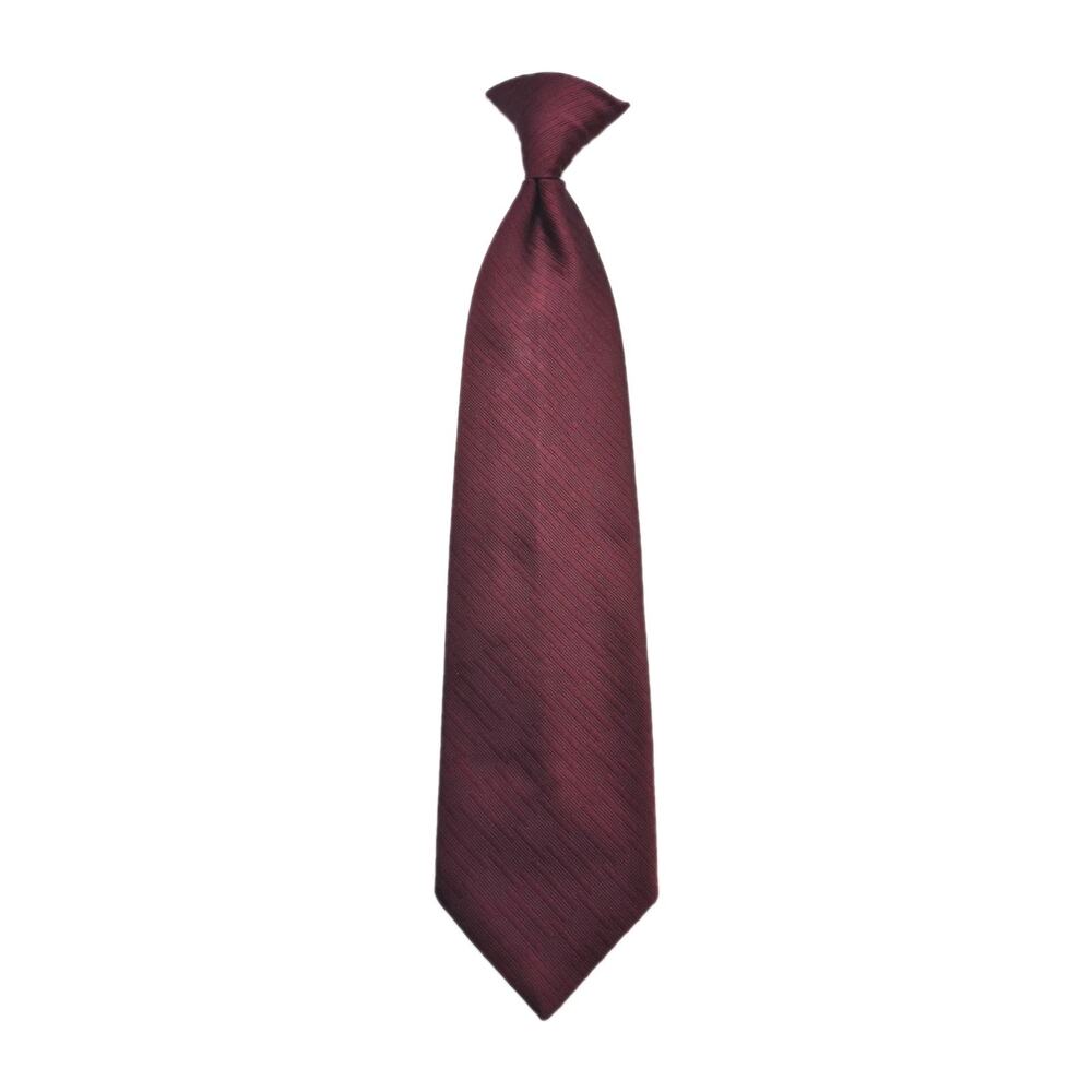 Vintage JC Penney Burgundy Towncraft Clip-On Snapper Tie 4x17"